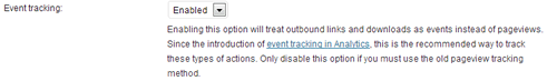 Google Analyticator Event tracking