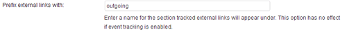 Google Analyticator Prefix external links with