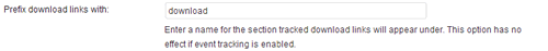 Google Analyticator Prefix download links with