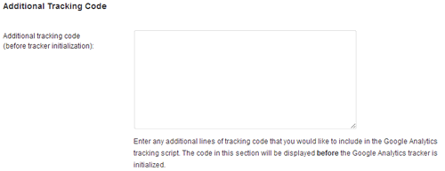 Google Analyticator Additional tracking code(before tracker initialization)