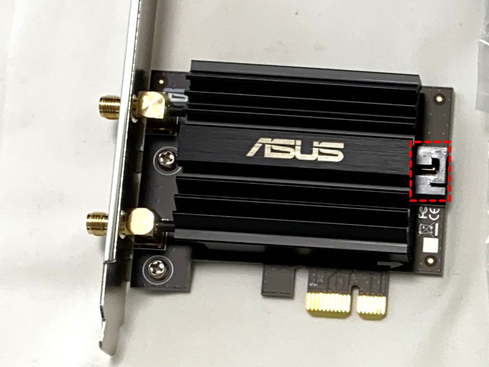 ASUS PCE-AX58BT後部に接続