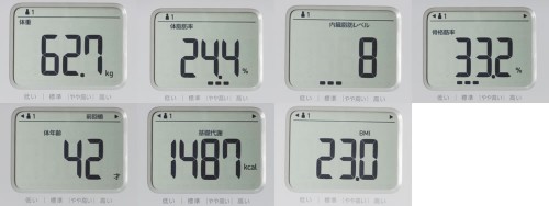 5日目朝の測定結果