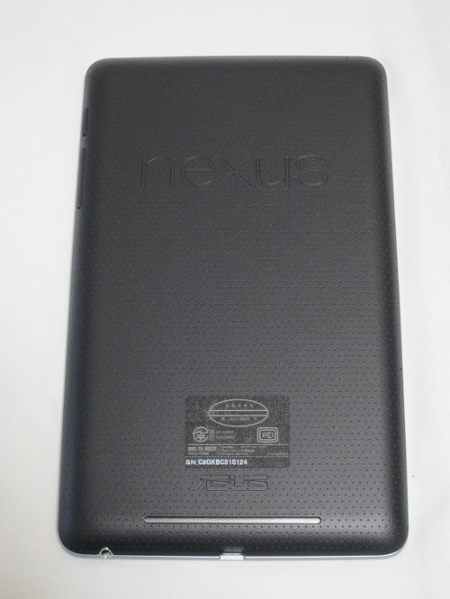 Google Nexus 7　本体背面