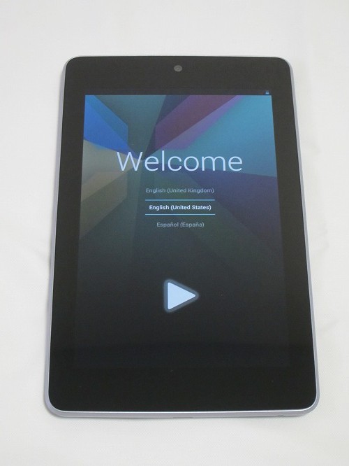 Google Nexus 7 Welcome画面