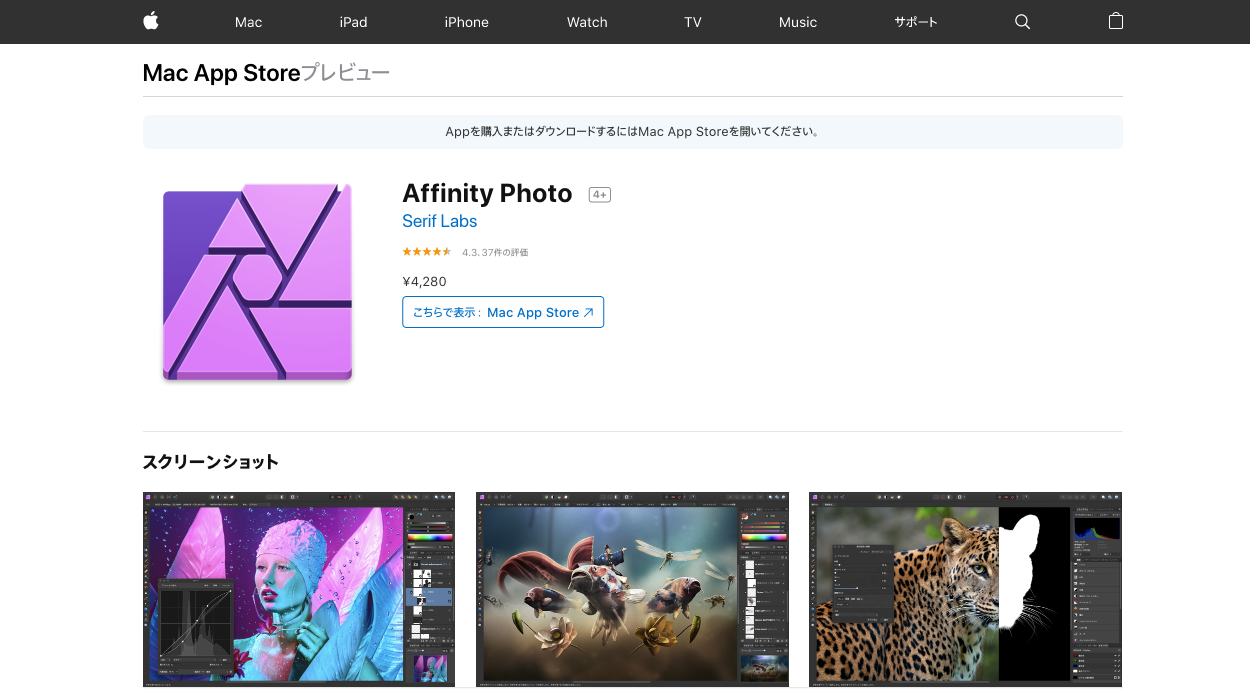 affinity photo app store vs direct purchase