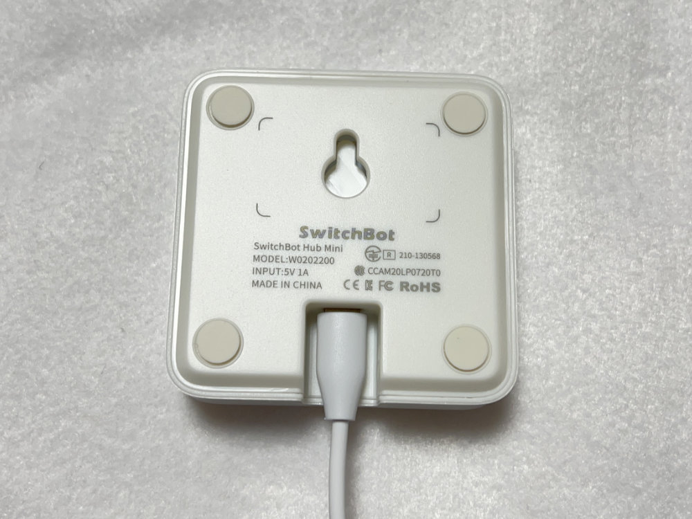 SwitchBot ハブミニ 背面ケーブル接続