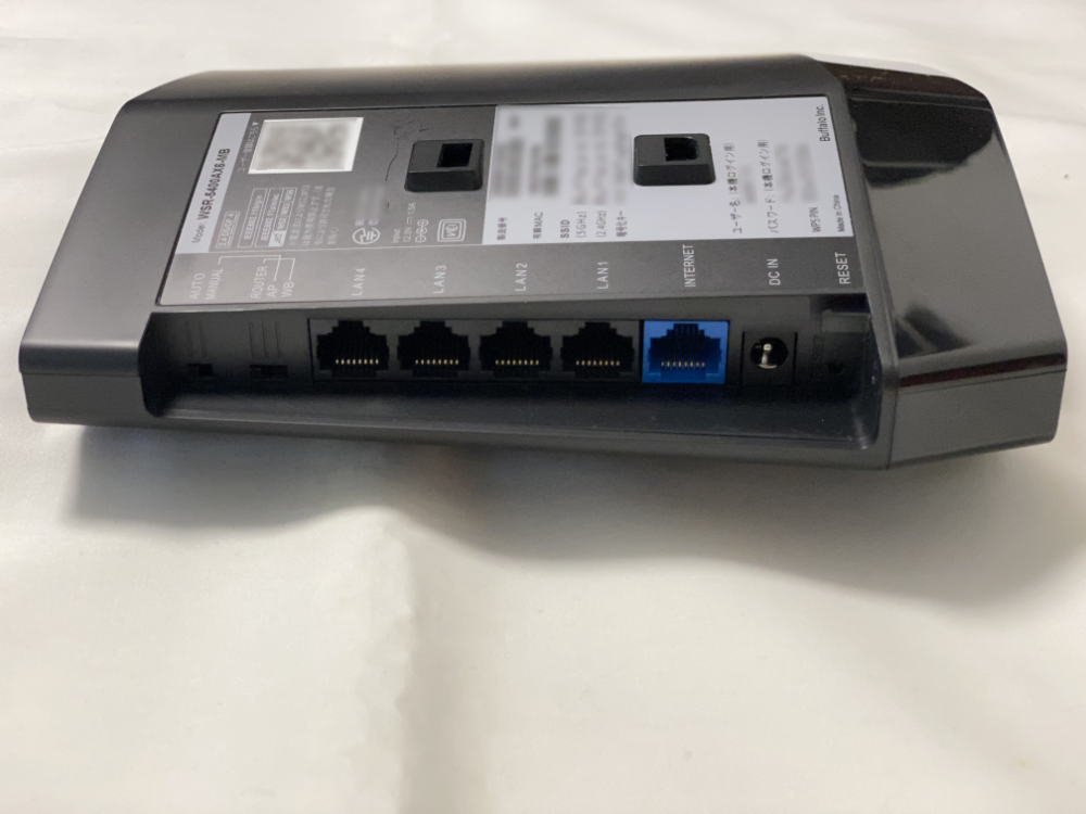 バッファローWSR-5400AX6 本体背面