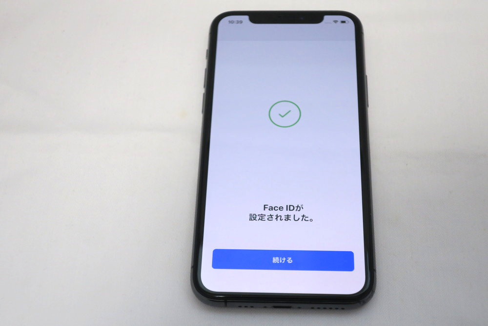 Face IDの設定が完了
