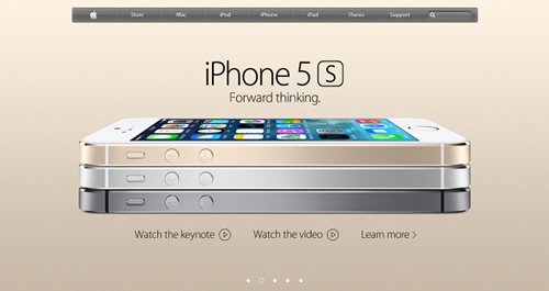 Appleサイト iPhone5s